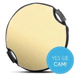 Walimex Pro 5 in 1 Faltreflektor Wavy Comfort Ø107cm mit Griffen und 5 Reflektorfarben Gold