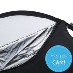 Walimex Pro 5 in 1 Faltreflektor Wavy Comfort Ø107cm mit Griffen und 5 Reflektorfarben Kompakt