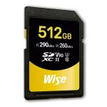 Wise SDXC UHS-II V90 512GB Read 290 Mb/s
